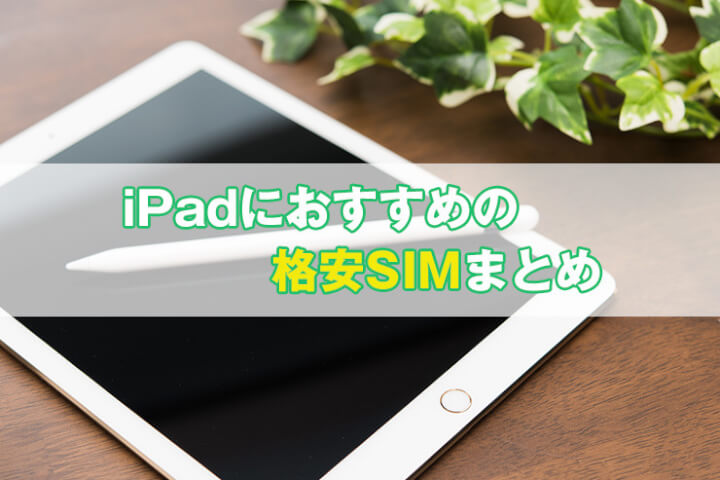 iPadにおすすめの格安SIMまとめ｜データSIMでお得に運用【MVNO比較】