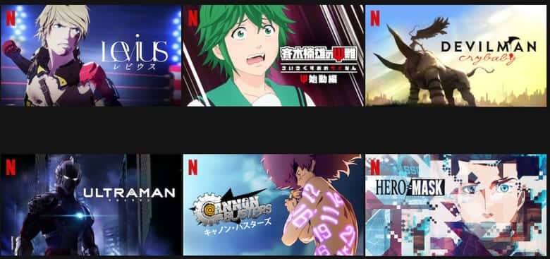 Netflixのオリジナルアニメ