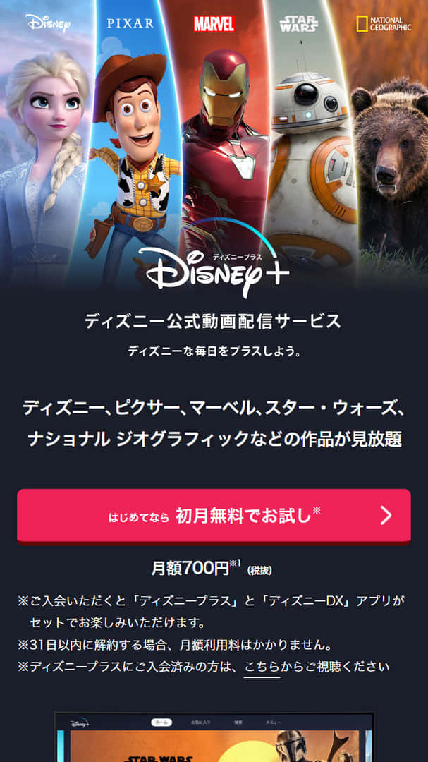 申し込み画面
