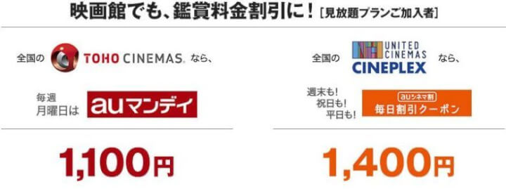 ビデオパスは映画館が割引