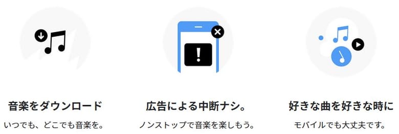 音楽配信サービスの機能