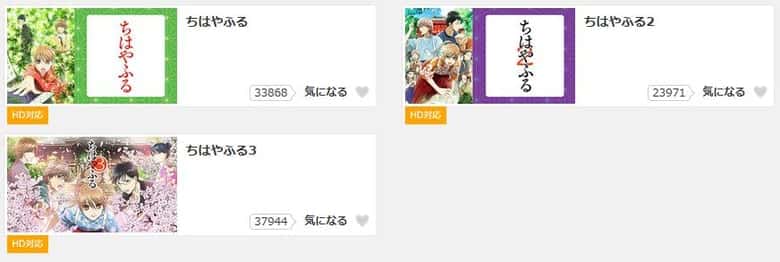ちはやふるの動画配信