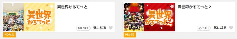 異世界かるてっとの動画配信